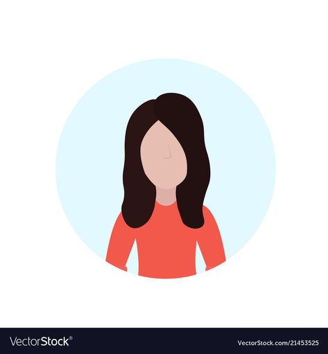 Cartoon Avatar, Character Portrait, Female Cartoon Characters, Women Cartoon, Flat Vector Illustration, Female Cartoon, Flat Vector, Character Portraits, Cartoon Character