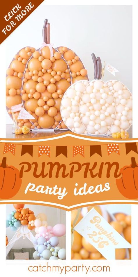 Two Year Old Pumpkin Birthday, Fall First Bday Party Ideas, Pumpkin Birthday Decorations, Pumpkin Party Activities, Backyard Pumpkin Patch Party, Pumpkin Themed Food Ideas, Pumpkin Farm Birthday Party, Pumpkin Is One Birthday, Pumpkin Party Ideas 1st Birthdays