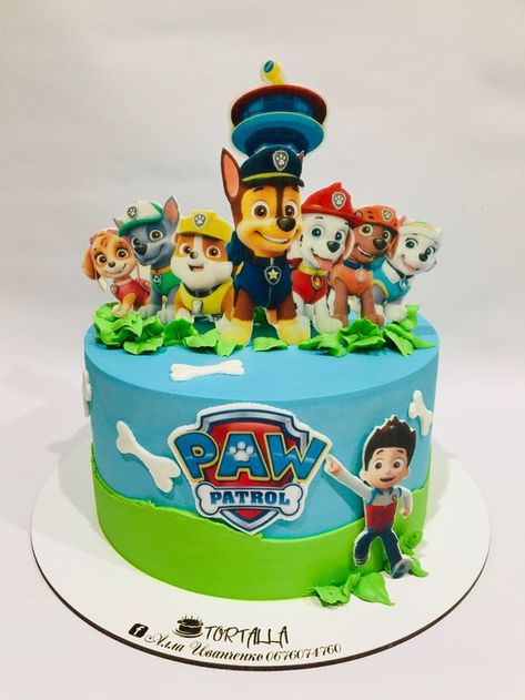 Tort Psi Patrol, Paw Patrol Cake Design, Paw Patrol Party Cake, Paw Patrol Birthday Party Cake, Paw Patrol Party Decorations, Paw Patrol Birthday Theme, Paw Patrol Decorations, Baby Boy Birthday Cake, Paw Party