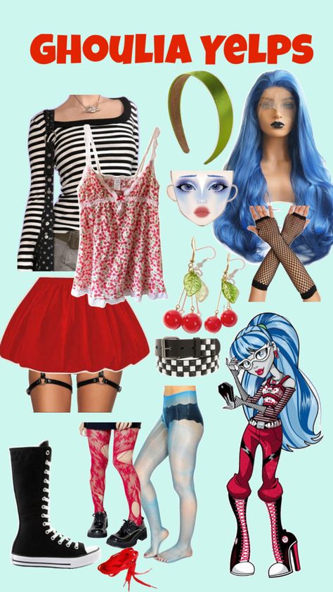 Ghoulia Halloween Costume, Halloween Costumes Monster High, Monster High Costumes, Monster High Halloween Costumes, Monster High Ghoulia, Monster High Halloween, Monster High Costume, Ghoulia Yelps, Halloween Clown