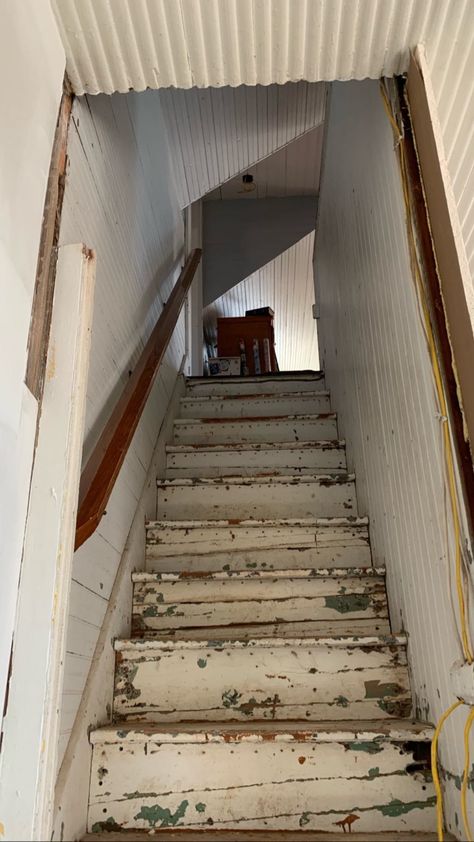 The Farmhouse Farmhouse Stairwell, Stairwell Wall, Slanted Ceiling, Before We Go, All The Feels, Old Farmhouse, Fixer Upper, Go Outside, Farmhouse