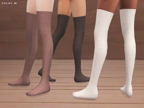 ChloeMMM's ChloeM-Knitted Socks Sims4 Accessories, Sims Accessories, Los Sims 4 Mods, Die Sims 4, Sims Clothes, Sims 4 Cc Shoes, Sims 4 Cc Folder, Free Sims, Sims 4 Characters