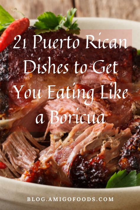 If you’re a fan of roasted pork, then you’ll love pernil. It’s one of the more popular Puerto Rican foods. Pernil is an entire roasted pig, which is slow roasted. #puertoricanfood #puertorico #pernil #roastprok Puerto Rican Chuck Roast Recipes, Roast Pork Pernil Puerto Rican Style, Side Dishes For Pernil, Sides For Pernil, Authentic Pernil Recipe Puerto Rican, Puerto Rican Pork Recipes, Puerto Rican Crockpot Recipes, Spanish Pork Recipes, Puerto Rican Baked Chicken