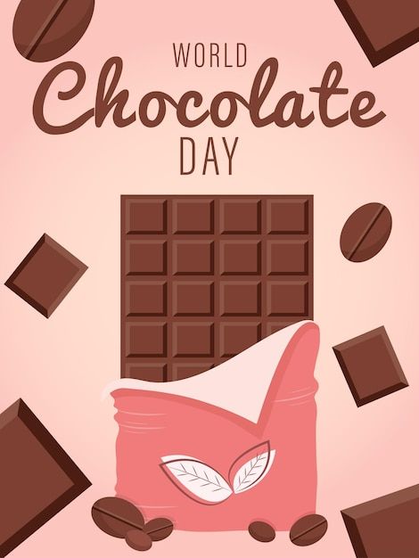 Chocolate Poster Design Ideas, World Chocolate Day Poster, Chocolate Poster Design, Chocolate Graphic Design, Cocoa Background, Chocolate Poster, Background Chocolate, Chocolate Label, Chocolate Background