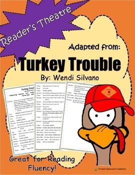 Thanksgiving Readers Theater, Small Reading Groups, Turkey Trouble, Reading Interventionist, November Reading, Readers Theatre, Drama For Kids, Readers Theater Scripts, Thanksgiving School