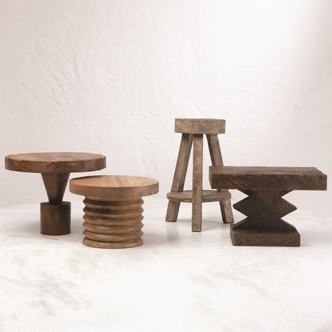 Rough Wood Furniture, Lemieux Et Cie, Large Armchair, Wood Pedestal, Global Views, Elements Of Design, Mango Wood, Large Furniture, Decorative Objects