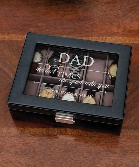 Fathersday Crafts, Personalized Watch, Personalized Watches, Personalised Gifts For Him, Leather Box, Custom Watch, Good Good Father, Sentimental Gifts, Watch Case