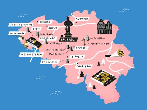 Beer bible Belgium map by Butters Draws on Dribbble Brussels Map, Belgium Map, Butterworth, Bible Illustrations, Senior Project, Exchange Student, Learning Design, Illustrated Map, Map Design