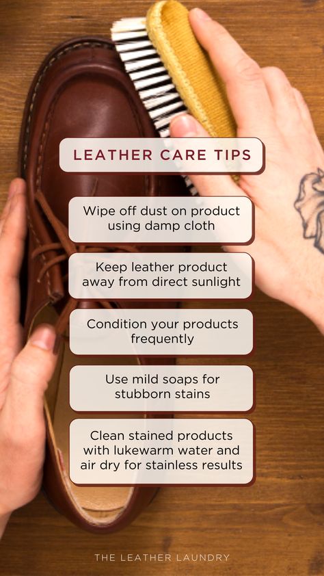 Leather is a luxury product and it is important to maintain it, to prevent it from getting spoilt. Many of us own expensive leather products but don't know how to keep them in a good condition. Here are a few The Leather Laundry recommended tips that will help you in protecting your leather goods from getting spoilt. #leather #leatherindustry #leathergoods #service #cleaningservices #luxury #business #tipsandtricks #tips Leather Care Tips, Shoe Care Tips, Handbag Repair, Leather Packaging, Leather Shoe Care, Cool Slides, Zipper Repair, Diy Leather Projects, Pleather Pants