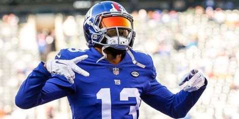 Giants Pick up Beckham Jr.'s Option; Peterson to Saints? – GET MORE SPORTS Odell Beckham Jr Giants, Beckham Football, Giants Art, New York Giants Logo, Giants Logo, New York Giants Football, Football Pics, Giants Football, Go Big Blue