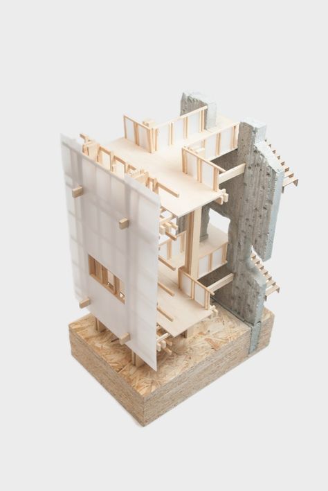 1:20 sectional model - Cultural Innovation Centre for Construction - revitalising craftsmanship in architecture - Andrew Morris - University of Plymouth, School of Architecture, Design and Environment - 2017 Sectional Model, Tectonic Architecture, Architecture Diagrams, Structural Model, Conceptual Model Architecture, Concept Models Architecture, Innovation Centre, Architectural Model, Architecture Concept Diagram