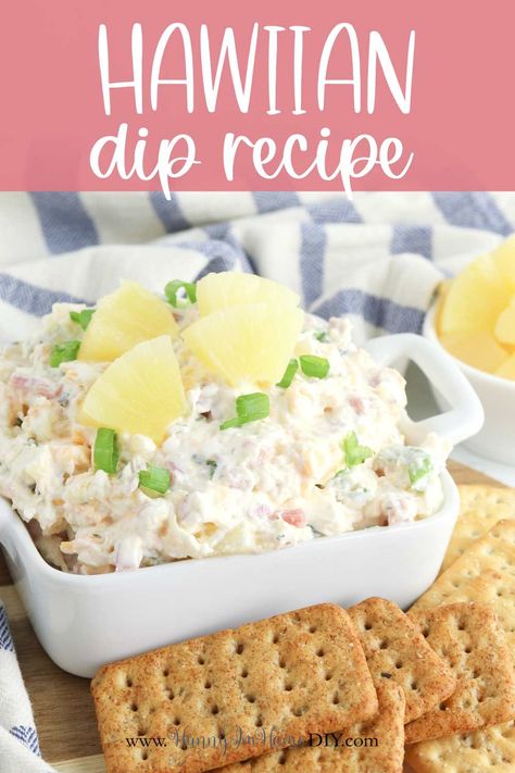 Cold Hawaiian Dip with Ham and Pineapple Make Ahead Cold Appetizers, Hawaiian Dip, Cold Party Appetizers, Pineapple Dip, Ham And Pineapple, Cold Dip, Cold Dip Recipes, Dairy Free Appetizers, Cream Cheese Recipes Dip