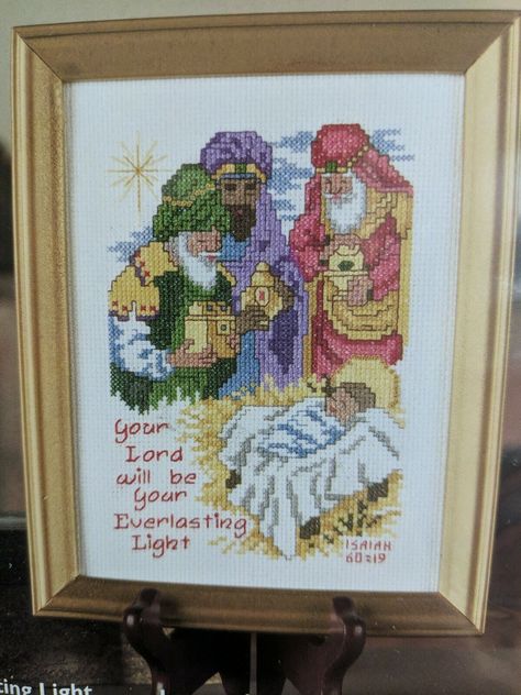 New Bucilla Everlasting Light Christmas Promises Cross Stitch Kit 84886 Angels Christmas, Kit Christmas, Holiday Cross Stitch, King Baby, Christmas Rose, Three Kings, Guardian Angels, Counted Cross Stitch Kits, Baby Jesus