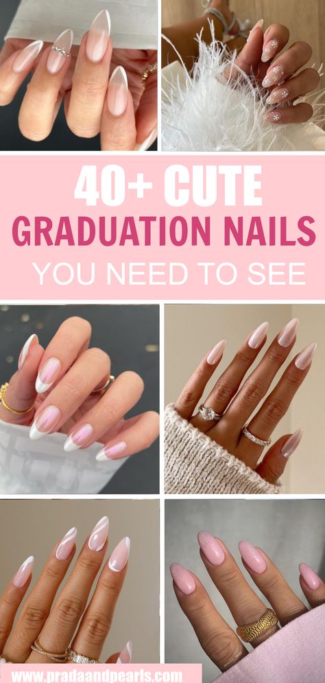 40+ Stunning Graduation Nails Perfect For Your Special Day! This includes graduation nails acrylic, graduation nails ideas, graduation nails ideas 2023, graduation nails short, graduation nails acrylic almond, graduation nails acrylic short, graduation nails almond & more! This also includes graduation nails acrylic 2023, graduation nail ideas, graduation nail art, graduation nails simple, graduation nails college & more! #graduationnails #graduationnailsacrylic #graduationnailsideas College Graduation Nails, Graduation Nail Art, Nurse Nails, Graduation Nail Designs, College Nails, Neutral Nails Acrylic, Acrylic Nail Designs Coffin, Acrylic Nails Nude, Graduation Nails