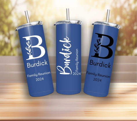 Customized family tumblers perfect for the reunion, cruise or vacation with loved ones.  Multiple colors and styles to choose from. Family Reunion Gifts, Reunion Gift, Vacation Tumbler, The Reunion, Tumbler Personalized, Family Name, Personalized Family, Family Reunion, Personalized Gifts