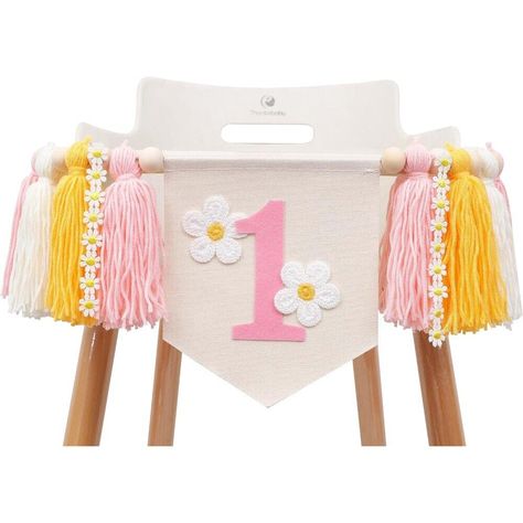 62 Inch Colorful Tassel Highchair Banner Baby High Chair Pull The Flag Home Color: Pink Size:as shown in the picture above Name: Ins Style First Year Daisies Flower Birthday High Chair Banner Party Pull Flag Banner Decoration Party Fringe Decoration Material: Cotton Number of Items: 1 1. Stylish first-year Daisy Flower Banner: Celebrate your little one's first birthday with this cute Daisy flower high chair banner. It adds a glamorous and festive touch to party decorations, making it the good choice to capture precious memories. 2. Eye-catching design: The banner features vibrant and brightly colored Daisy flowers, creating a cheerful and playful atmosphere. It instantly grabs people's attention and adds color to any high chair or party backdrop. 3. High-quality materials: Made of high-qua Pastel Cake Smash, Daisy 1st Birthday, Tassel Banner, Daisy Theme, Pink First Birthday, Birthday Highchair, Cake Smash Backdrop, 1st Birthday Party Decorations, 1st Birthday Cake Smash