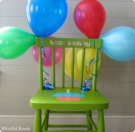 Birthday Chair... and other ways to Make a Kid's Birthday Special Birthday Chair, Birthday Highchair, Birthday Traditions, It's Your Birthday, How To Decorate, Holiday Birthday, Diy Birthday, Special Birthday, Happy Birthday To You