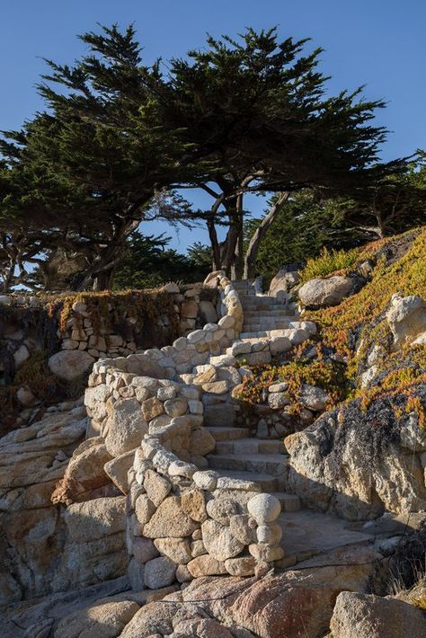 Palace By The Sea, Spanish Palace, Pebble Beach California, Real Haunted Houses, Courtyard Entry, Stone Masonry, Farm Garden, French Garden, Pebble Beach