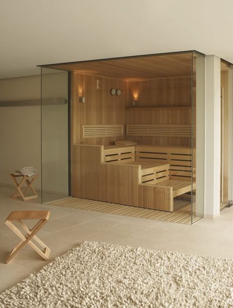 Modern Saunas, Sauna Shower, Home Spa Room, Home Sauna, Cabin Modern, Sauna Diy, Sauna Steam Room, Indoor Sauna, Spa Rooms