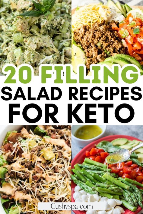 Best Keto Salads, Keto Side Salad Recipes, Shredded Lettuce Salad Recipes, Low Calorie Salads For Lunch, Healthy Pasta Salad Recipes Clean Eating Low Carb, Keto Recipes For Lunch, No Carb Salads, Bariatric Salad Recipes, Keto Salads Recipes Easy