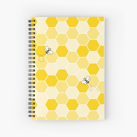 Notebook Name Labels Aesthetic, Honey Bee Bookmark, Bee Journal Ideas, Bee Journal Theme, Bee Scrapbook, Bee Notebook, Scrapbook Room, Notebook Design, Honey Bee