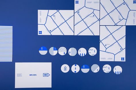 Simple Hostel on Behance Maps Illustration, Data Vizualisation, City Branding, Design Camp, Ticket Design, Identity Branding, Identity Design Logo, Visual Identity Design, Stationary Design