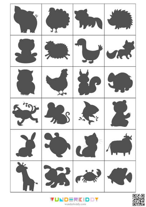 Printable Animal Shadows Matching Game for Toddlers Matching Games For Toddlers, Shadow Activities, Animal Matching Game, Sensory Path, Learning Games For Preschoolers, Game For Toddlers, Free Printable Games, Free Games For Kids, Physical Activities For Kids