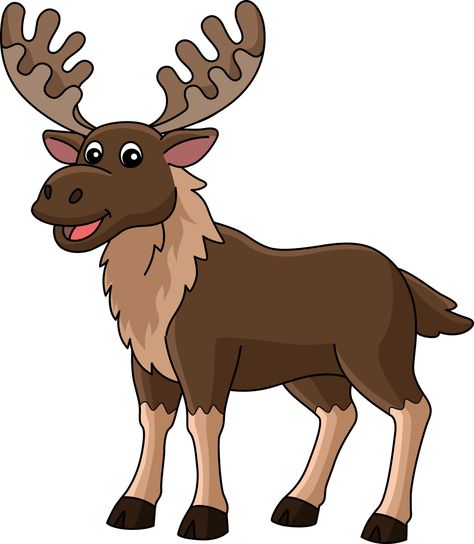 Download the Moose Animal Cartoon Colored Clipart Illustration 10993734 royalty-free Vector from Vecteezy for your project and explore over a million other vectors, icons and clipart graphics! Moose Clip Art, Moose Drawing, Moose Cartoon, Cartoon Moose, Moose Clipart, Moose Illustration, Moose Animal, Moose Pictures, Around The World Theme