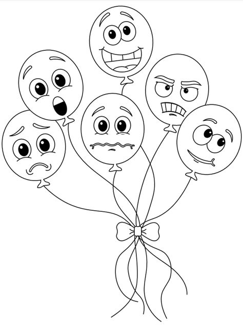 Coloring Pages Emotions, Crafts About Feelings For Preschoolers, Crafts For Emotions Preschool, Bunch Of Feelings Craft, Emotions Craft For Preschoolers, Emotion Crafts For Preschoolers, Crafts About Emotions, Toddler Feelings Crafts, Emotions Coloring Pages For Kids