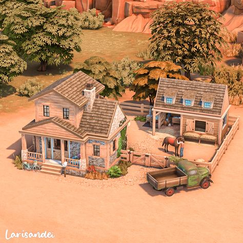 Sims 4 Ranch Layout, Chestnut Ridge Sims 4, Sims 4 Ranch House Layout, Sims 4 Ranch Build, Sims Horse Ranch, Sims Ranch House, Sims 4 Ranch Style House, Sims 4 Horse Ranch Build, Sims 4 Ranch House