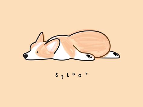 Corgi Sploot, Corgi Tattoo, Corgi Dog Breed, Safari Design, Corgi Art, Corgi Butts, North Vancouver, Kawaii Animals, Design Jobs