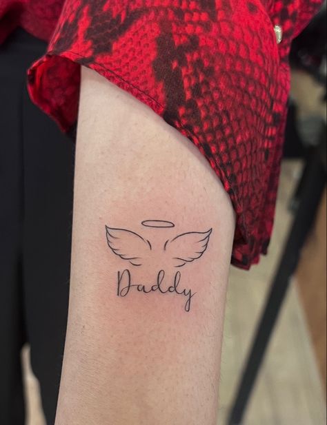 For my grandfather🤍 Tattoo For Lost Dad, Tattoo For Grandfather, Mum Tattoos, Mum Tattoo, Tattoos Inspo, Dad Tattoos, Small Hand Tattoos, I Love My Dad, Mom Tattoos