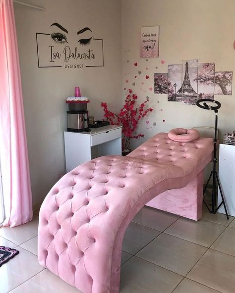 Lash Room Ideas, Makeup Studio Decor, Lash Room Decor, Beauty Room Salon, Beauty Room Vanity, Esthetician Room Decor, Esthetics Room, Esthetician Room, Nail Salon Design