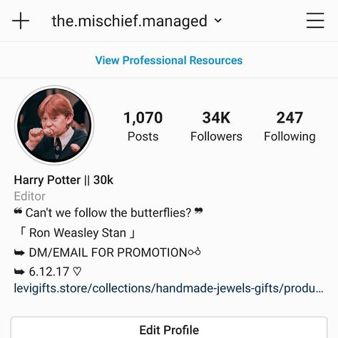 Harry Potter Fanpage’s Instagram profile post: “We are the owners of @the.mischief.managed on Instagram. Some of you might know us and used to follow us but unfortunately, Instagram…” Ig Bio, Harry Potter Cast, Mischief Managed, Ron Weasley, Instagram Bio, Instagram Captions, Movies Showing, Follow Us, Instagram Profile