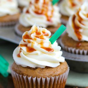 Pumpkin Spice Latte Cupcakes - Your Cup of Cake Pumpkin Latte Cupcakes, Pumpkin Spice Latte Cupcakes, Pumpkin Cake Mix, Gluten Free Cake Mixes, Thanksgiving Cupcakes, Caramel Apple Cake, Savory Pumpkin Recipes, Fall Cupcakes, Spice Cupcakes