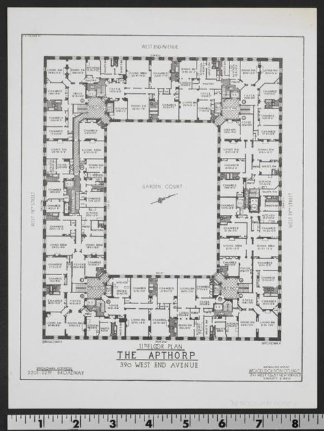 New York Apartment Floor Plans, Luxury Apartment Floor Plans, New York Brownstone, Manhattan City, Garden Court, London Neighborhoods, Architect Drawing, Apartment Floor Plan, Apartment Floor Plans