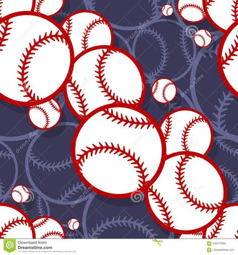 Wrapping Paper Design, Sports Graphics, Fabric Textile, Graphics Illustration, Baseball Softball, Marketing Design, Paper Design, Vector Graphics, Softball