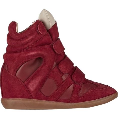 Pre-owned Isabel Marant And Leahter Sneaker Claret (red) Athletic... (1,825 AED) ❤ liked on Polyvore featuring shoes, sneakers, red, hidden wedge heel sneakers, hidden wedge sneakers, velcro sneakers, round toe sneakers and isabel marant trainers Isabel Marant Sneakers, Heel Sneakers, Hidden Wedge Sneakers, Marant Shoes, Isabel Marant Shoes, Wedge Heel Sneakers, Round Toe Sneakers, Velcro Sneakers, Claret Red