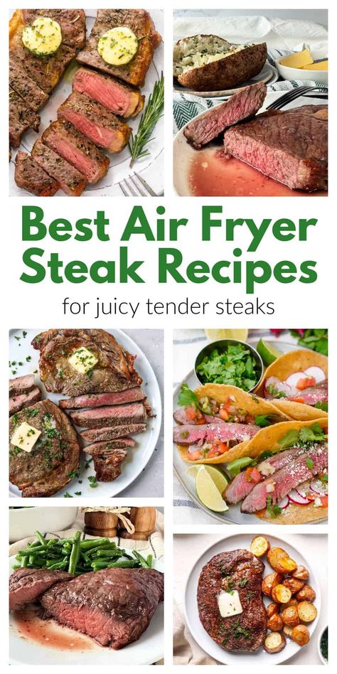 Air fryer steak recipes are great to make a delicious juicy steak in the air fryer. Make the best air fryer steak with these easy recipes. Easy Ninja air fryer steak recipes, Ninja Foodi steak recipes, air fryer recipes for steaks. Craving a juicy, flavorful steak but short on time? Look no further than your trusty air fryer! Collection of recipes for perfectly cooked steaks, minus the kitchen fuss. From classic salt and pepper to bold marinades, these recipes cater to all taste buds Petite Steaks In Air Fryer, Breaded Steak Recipe, Steak Recipes Air Fryer, Steak Air Fryer Recipes, Ninja Foodi Steak, Air Fryer Steak Recipes, Steak In The Air Fryer, Steak Cooking Chart, Breaded Steak