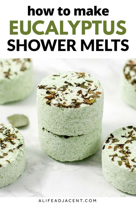 Diy Shower Melts, Essential Oil Shower Steamers, Natural Sinus Relief, Eucalyptus Diy, Shower Steamers Diy, Shower Melts, Melt Recipe, Menthol Crystals, Sinus Relief