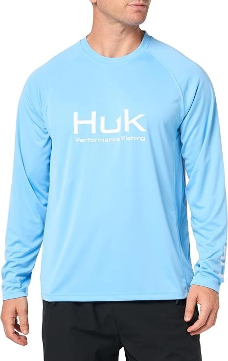 Amazon.com: HUK Men's Standard Pursuit Vented Long Sleeve, 30 UPF Fishing Shirt, Marolina Blue : Clothing, Shoes & Jewelry Fishing Clothes, Blue Clothing, Fishing Outfits, Fishing Shirts, Shoes Jewelry, Fishing, Fish, Long Sleeve, Blue