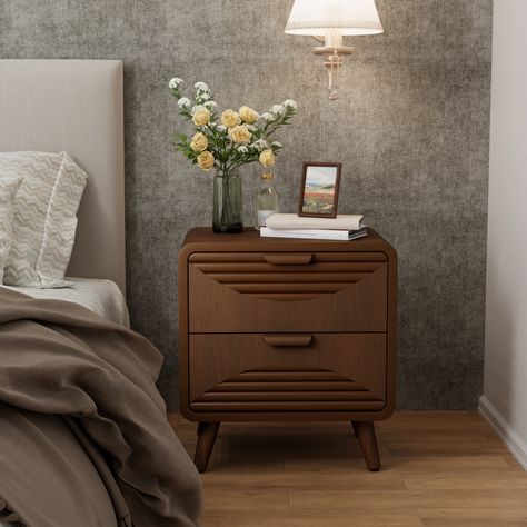 COSIEST Modern Brown Nightstands with Drawers - Bed Bath & Beyond - 39869828 Room Ideas Beige, Living Room Ideas Beige, Bedroom Ideas Beige, Beige And Brown Aesthetic, Nightstands With Drawers, Aesthetic Beige Wallpaper, Beige Living Room Ideas, Wallpaper Brown Aesthetic, Restoration Furniture