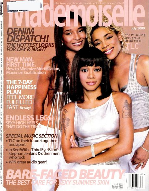 Tlc Poster, Y2k Afro, Y2k Celebrities, Music Magazine Cover, Lisa Lopez, Lisa Lopes, Tlc Group, 90s Black Culture Aesthetic, 2000s Magazines