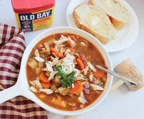 Md Crab Soup Recipe, Maryland Style Crab Soup, Maryland Crab Soup Recipe, Best Maryland Crab Soup, Maryland Crab Soup Baltimore, Creamy Crab Soup, Progresso Soup, Crab Soup Recipe, Maryland Crab Soup