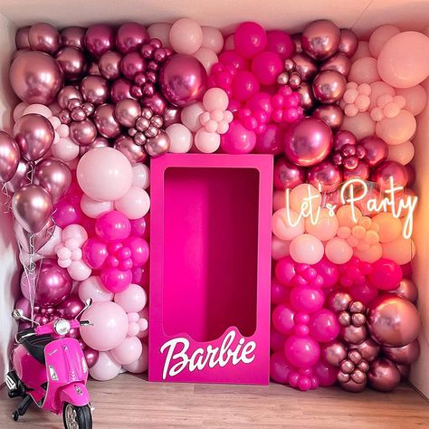 Amazon Finds for a Barbie Bachelorette Party - Pretty Collected Hot Pink Balloons, Pink Balloon Garland, Barbie Bachelorette, Barbie Party Decorations, Barbie Theme Party, Valentines Party Decor, Princess Theme Birthday, Barbie Box, Barbie Birthday Party