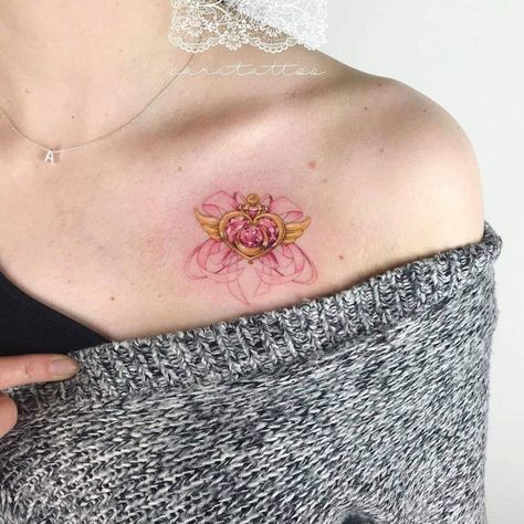 Sailor Moon Tattoo Ideas, Tattoo Sailor, Moon Tattoo Ideas, Sailor Moon Tattoo, Moon Tattoos, Geek Tattoo, Sailor Scout, Theme Tattoo, Feminine Tattoo