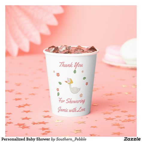 Onederful Birthday, Glitter Baby Shower, Garden Party Birthday, Watercolor Baby Shower, Girl 2nd Birthday, Baby Shower Thank You, Paper Cups, Pink Baby Shower, Pink Paper