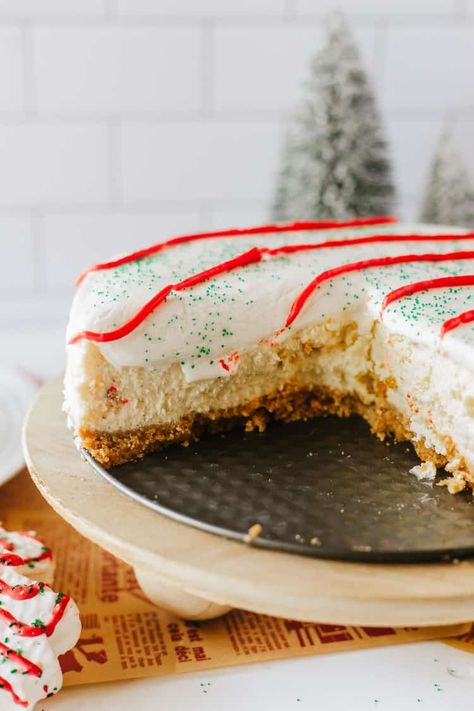 Little Debbie Christmas Tree Cheesecake, Christmas Tree Cheesecake, Little Debbie Christmas Tree Cakes, Little Debbie Christmas Tree, Beans With Bacon, Delicious Holiday Desserts, Christmas Tree Cakes, Brown Sugar Bacon, Green Beans With Bacon