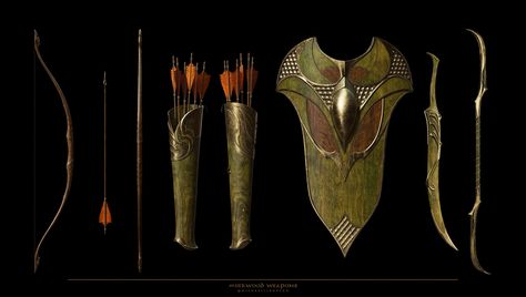 ArtStation - Mirkwood - Weapons and Armor, Michael Robson Mirkwood Forest, Elf Soldier, Mirkwood Elves, Shadow Of Mordor, The Hobbit Movies, Armors, Personal Project, Middle Earth, Lord Of The Rings