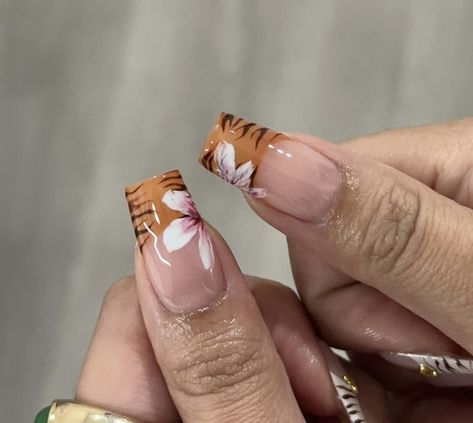 Print Nails Design, Nails Tiger, Tiger Nails, Anime Nails, Her Nails, Classy Acrylic Nails, Nails Only, Dream Nails, Fire Nails